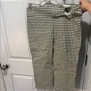 Maurices Green Checkered Capris